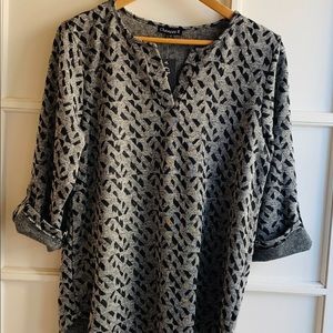 Chances R black and grey long sleeve top